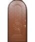 Нестандартная дверь Неман К-8М с панелью ПВХ цвет - Кожа коричневая, фрезеровка №92