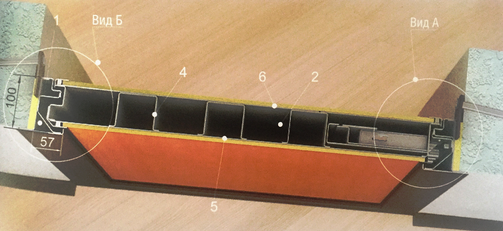 Конструкция дверной коробки к-10В